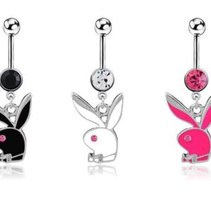 Cute rabbit belly button ring belly dance jewelry